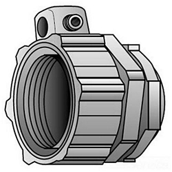 OZ-G 4Q250L 2-1/2-IN STR LFMC CONN W/LUG