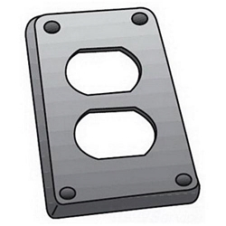 OZ-G FS1DC 1 GANG CAST CVR DPLX RCPT