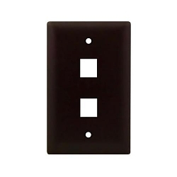 P&S WP3402-BR 1G WALL PLATE 2-PORT BR (M10)