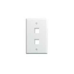 P&S WP3402-WH 1G WALL PLATE 2-PORT WH (M10)