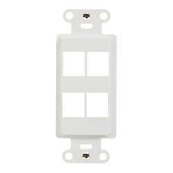 P&S WP3414-WH DECOR OUTLET STRAP 4 PORT WH (