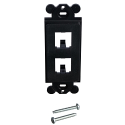 PANDUIT CFG2BL GFCI FRAME 2 PORT BLACK