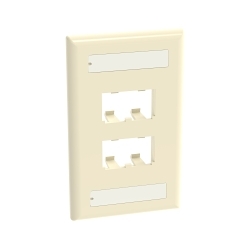 PANDUIT CFPL4EIY FACEPLATE 4 PORT SINGLE | Stanion