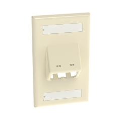 PANDUIT CFPSL2EIY FACEPLATE 2 PORT CLASSIC