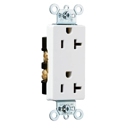 P&S 26342-W DECO DUP RECEP 20A 125V S-WIRE W