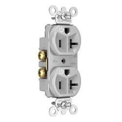 P&S 5362CD-GRY 20A DUAL CONT DUP RECP GRY