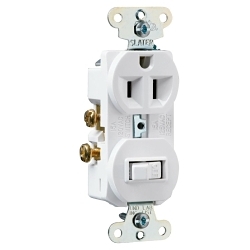 P&S 691-W COMBO 15A 1 SW 1P-120V 1RECP-125V W