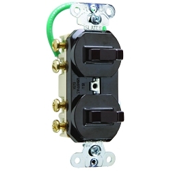 P&S 693-G COMBO 2 SWITCHES 3W 15A 120/277V