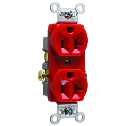 P&S CR20-RED RECEP DUP 20A/125V SIDE WIRE RED