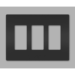 P&S RWP263BK RADIANT SCREWLESS WALLPLATE 3G B
