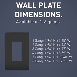 P&S RWP263BK RADIANT SCREWLESS WALLPLATE 3G B