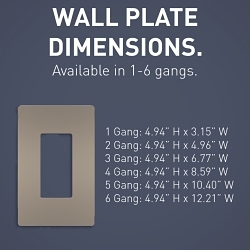 P&S RWP263NI RADIANT SCREWLESS WALLPLATE 3G N