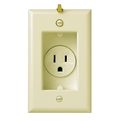 P&S S3713-I RECP RECESSED 15A/125V IV W/P