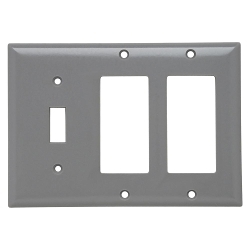 P&S SP1262-GRY SMOOTH WP 1G TOG 2G SPLEX GRY