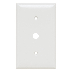 P&S SP12-W SMOOTH WALL PLT 1G TELEPHONE WHITE