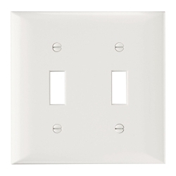 P&S SP2-W PLATE PLASTIC 2G 2TOG W/OUT LINE WH