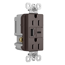 P&S TR15USBAC 15A 125V DUP TR REC + USBA USBC 3