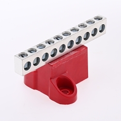 NSI GBA2-10 ALUMINUM ISO LATED GROUND BAR AL/CU 2 -14 AWG WIRE RANGE 10 C