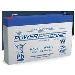 POWER-SONIC PS-670 F1 6V  7.0AH F1