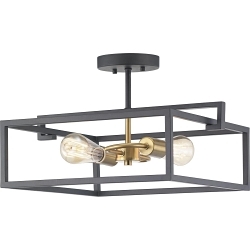 PROG P350120-143 2-60W M ED SEMI-FLUSH CONV