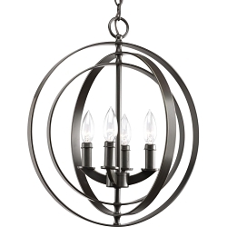PROG P3827-20 4-60W CAND  SPHERE FOYER LANT