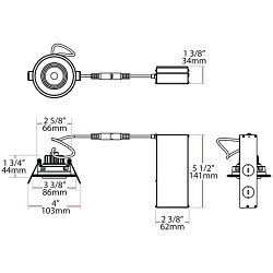 RAB G3R8927120W DL GIMB AL 3-IN ROUND 8W 600LM 9