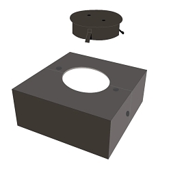 RAB BCK-R5  5-IN ROUND P OLE BASE COVER & CAP KIT