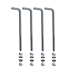 RAB BOLT4/11  ANCHOR BOL T KIT 3/4 X 18 3/4 FOR 4-IN 11-GAUGE RD & SQUARE