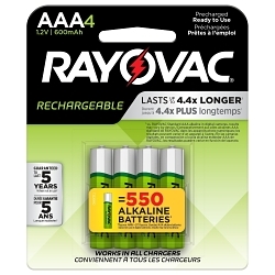 RAYOVAC LD7244 LOW DISCH ARGE NIMH