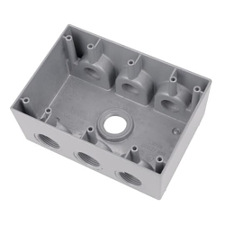 R-DOT B37D20G 3G WP BOX 7 HOLE 3/4 HUBS GRY