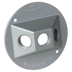 R-DOT S213E-15R COVER ROUND 3-HOLE SILVER