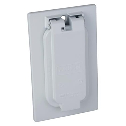 R-DOT S306WHE GFCI RECPT COVER VERTICAL WHI