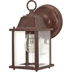 SATCO 60-637 1 LIGHT 9-IN. WALL LANTERN CUBE