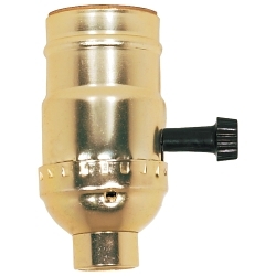 SATCO 80-1004 3-WAY (2 CIRCUIT) TURN KNOB SOCKE