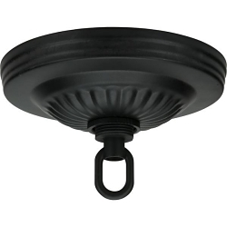 SATCO 90-198 RIBBED CANOPY KIT BLACK FINISH