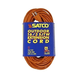 SATCO 93-5006 50 FOOT ORANGE HEAVY DUTY OUTDOO