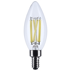 SATCO S11385 8 WATT C11 LED FILAMENT CLEAR CANDE