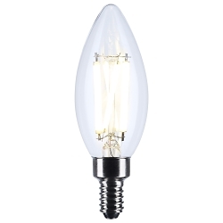 SATCO S11385 8 WATT C11 LED FILAMENT CLEAR CANDE