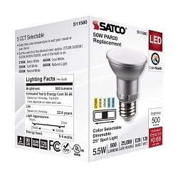 SATCO S11580 5.5 WATT PAR20 LED MEDIUM BASE SI