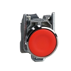 SQD XB4BA42 PUSHBUTTON RED FLUSH UNMARK 1NC