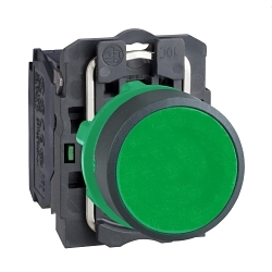 SQD XB5AA31 PUSHBUTTON GREEN FLUSH UNMARK 1NO