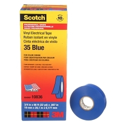 3M 35-BLUE-3/4X66FT SCOTCH VINYL COLOR CODIN