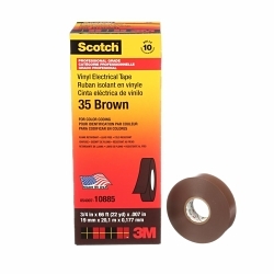 3M 35-BROWN-3/4X66FT SCOTCH VINYL COLOR CODIN