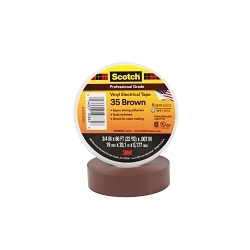3M 35-BROWN-3/4X66FT SCOTCH VINYL COLOR CODIN