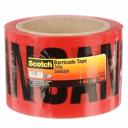3M 356 SCOTCH BARRICADE TAPE DANGER 3-IN X 300-F