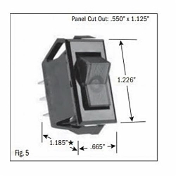 SEL-SW SS1227-BG ROCKER SWITCH SPST ON-OFF 15 AM