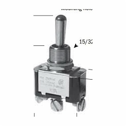 SEL-SW SS206B-BG SPDT 1 POLE 15A 125V BAT (ON)-O