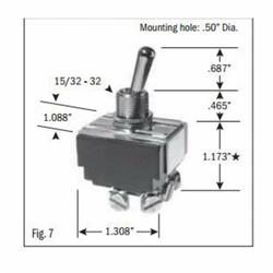 SEL-SW SS212S-BG TOGGLE SWITCH 3PST ON-OFF 15 AM