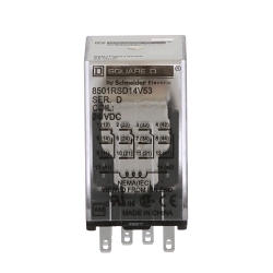 SQD 8501RSD14V53 RELAY 240VAC 5AMP TYPE R +OPTI