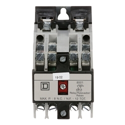 SQD 8501XO60V02 RELAY 600VAC 10AMP NEMA +OPTIO